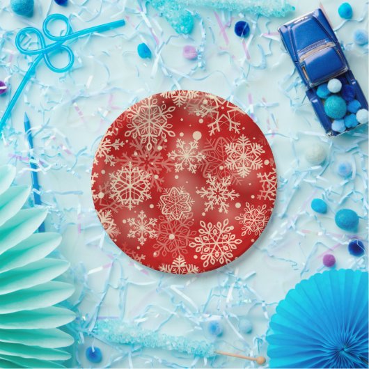 Schneeflocken Pappteller (Party)