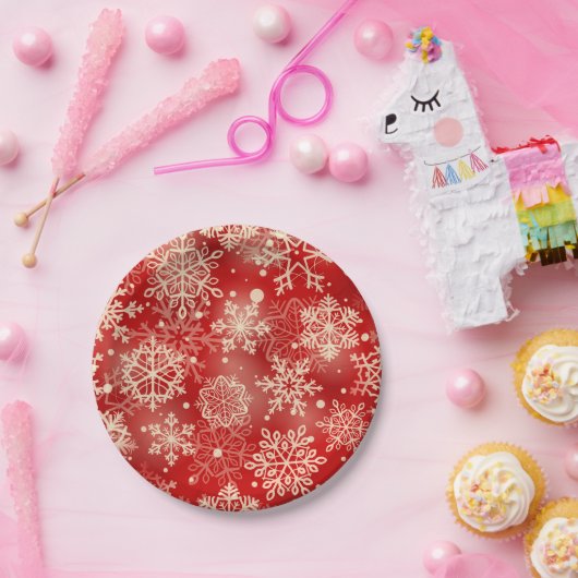 Schneeflocken Pappteller (Party)