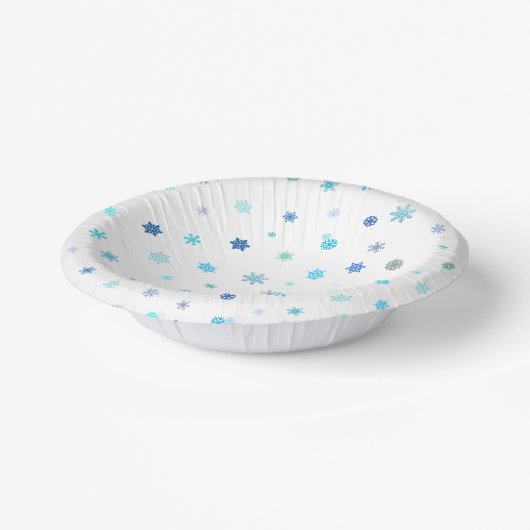 Schneeflocken Pappteller (Gewinkelt)