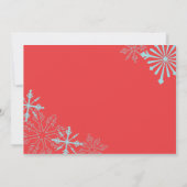 Schneeflocken-Party Einladung (Rückseite)