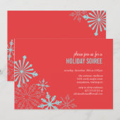 Schneeflocken-Party Einladung (Vorne/Hinten)