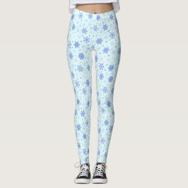 Schneeflocken Pastel Blue Baby Blue Schnee Elegant Leggings