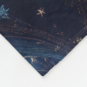 Schneeflocken Pastell Personalisiertes Muster Fleecedecke (Ecke)