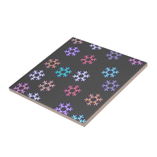 Schneeflocken Pattern Schneeerlebnis Fliese (Seite)