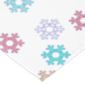 Schneeflocken Pattern Schneeerlebnis Tischdecke (Schrägansicht)