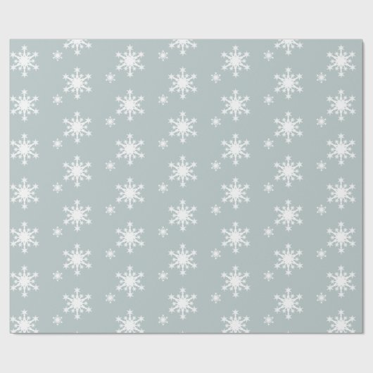 Schneeflocken Pattern Urlaub Geschenkpapier (Flach)