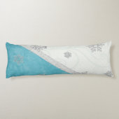 Schneeflocken & Peppermint Urlaub Seitenschläferkissen (Rückseite)