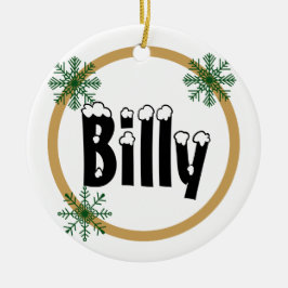 Schneeflocken Personalisiert Name Keramik Ornament