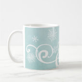 Schneeflocken Pferd Weihnachten Kaffeetasse (Links)