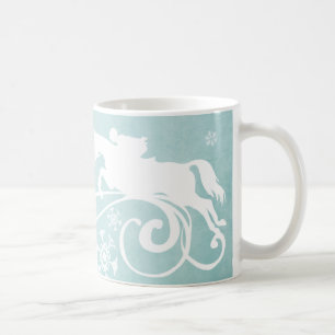 Schneeflocken Pferd Weihnachten Kaffeetasse