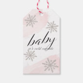 Schneeflocken Pink Baby seine kalte Außenwelt Dank Geschenkanhänger (Vorderseite)