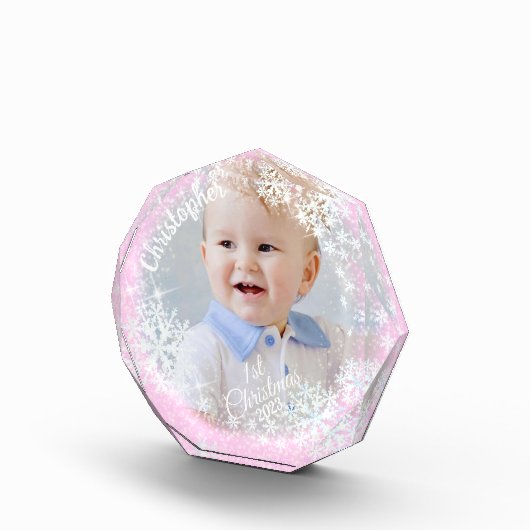 Schneeflocken pink fotoblock (Rechts)