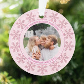 Schneeflocken Pink Glam Niedliches Weihnachtsfest Ornament