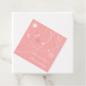 Schneeflocken pink Mitte des Jahrhunderts niedlich Geschenkanhänger (Beispiel)