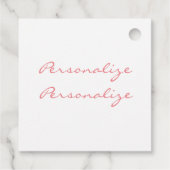 Schneeflocken pink Mitte des Jahrhunderts niedlich Geschenkanhänger (Rückseite)