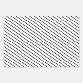 Schneeflocken Polka Punkte und Streifen schwarz-we Geschenkpapier Set (Vorderseite 2)