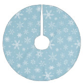 Schneeflocken Polyester Weihnachtsbaumdecke (Vorderseite)