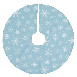 Schneeflocken Polyester Weihnachtsbaumdecke