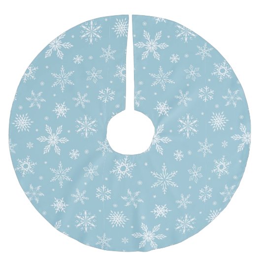 Schneeflocken Polyester Weihnachtsbaumdecke (Vorderseite)