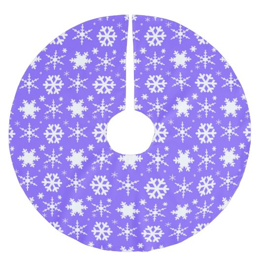 Schneeflocken Polyester Weihnachtsbaumdecke (Vorderseite)