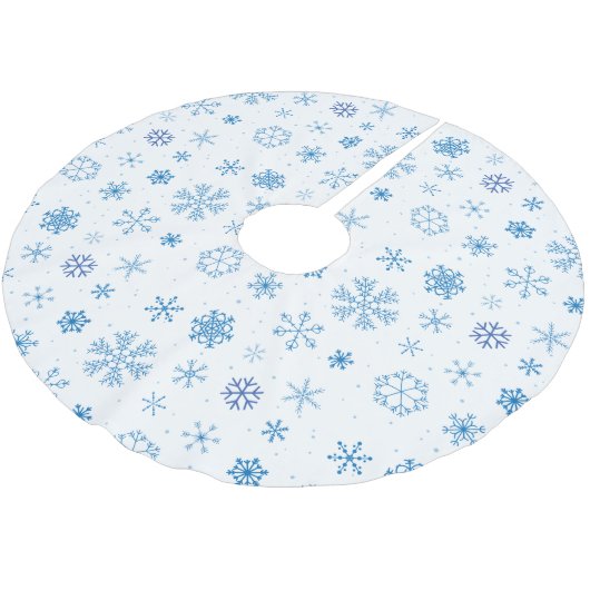 Schneeflocken polyester weihnachtsbaumdecke (Schrägansicht)
