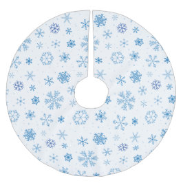 Schneeflocken polyester weihnachtsbaumdecke