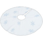 Schneeflocken Polyester Weihnachtsbaumdecke (Schrägansicht)