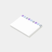 Schneeflocken Post-it Klebezettel (angewinkelt)