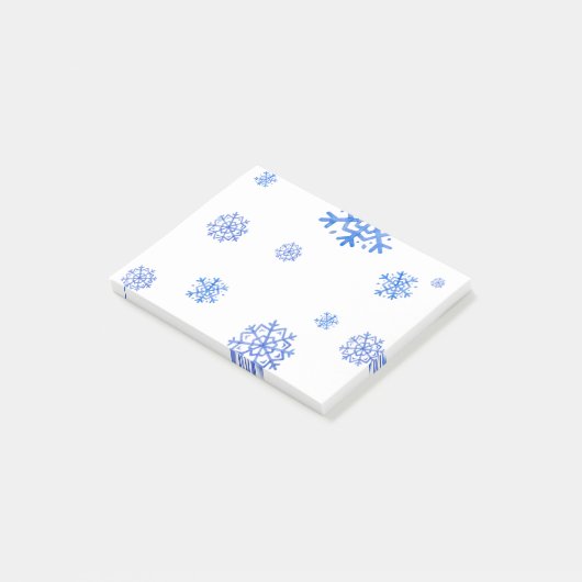 Schneeflocken Post-it Klebezettel (angewinkelt)