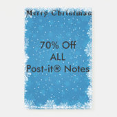 Schneeflocken Post-it Klebezettel (Vorderseite)