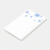 Schneeflocken Post-it Klebezettel (angewinkelt)