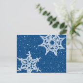 Schneeflocken Postcard Postkarte (Stehend Vorderseite)