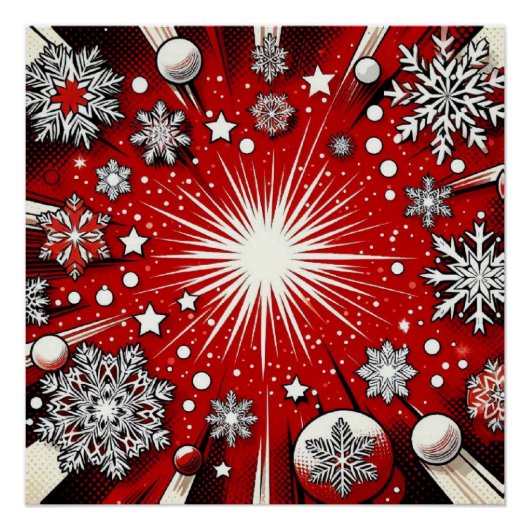 Schneeflocken Poster (Vorderseite)