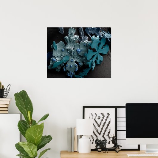 Schneeflocken Poster (Heimbüro)