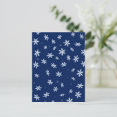 Schneeflocken Postkarte (Stehend Vorderseite)