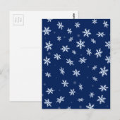 Schneeflocken Postkarte (Vorne/Hinten)