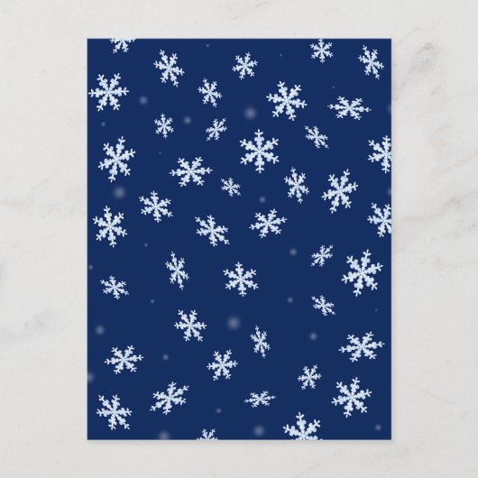 Schneeflocken Postkarte (Vorderseite)