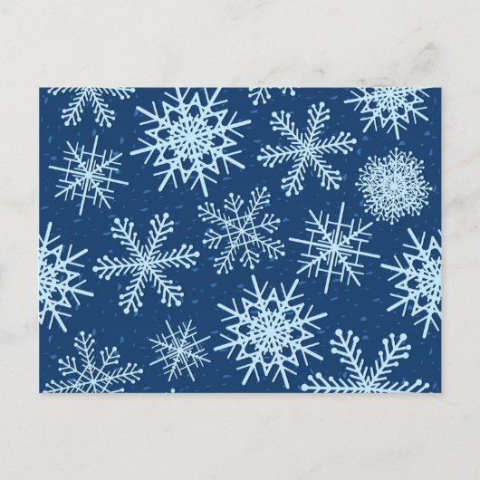 Schneeflocken, Postkarte (Vorderseite)