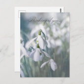 Schneeflocken Postkarte (Vorne/Hinten)