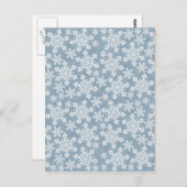 Schneeflocken Postkarte (Vorne/Hinten)