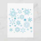 Schneeflocken Postkarte (Vorderseite)