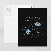 Schneeflocken Postkarte (Vorne/Hinten)