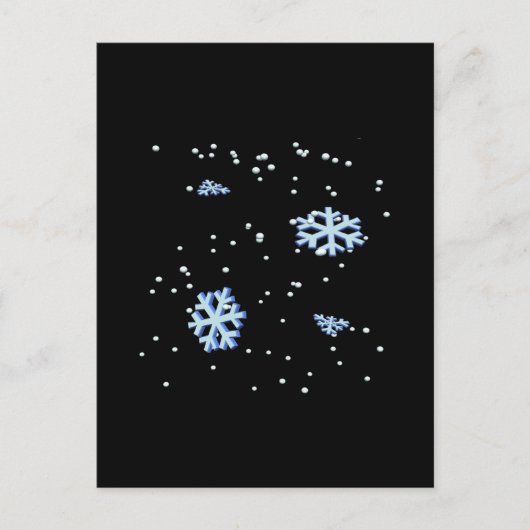 Schneeflocken Postkarte (Vorderseite)