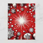 Schneeflocken Postkarte (Vorderseite)
