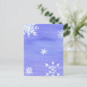 Schneeflocken Postkarte (Stehend Vorderseite)