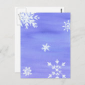 Schneeflocken Postkarte (Vorne/Hinten)