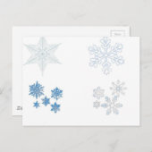 Schneeflocken Postkarte (Vorne/Hinten)