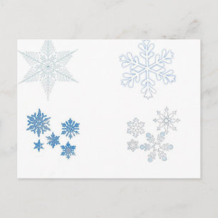 Schneeflocken Postkarte