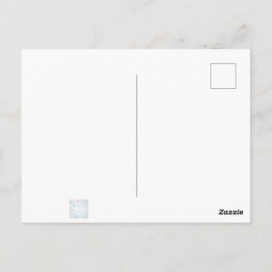 Schneeflocken Postkarte (Rückseite)