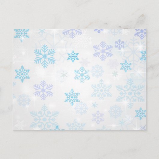 Schneeflocken Postkarte (Vorderseite)